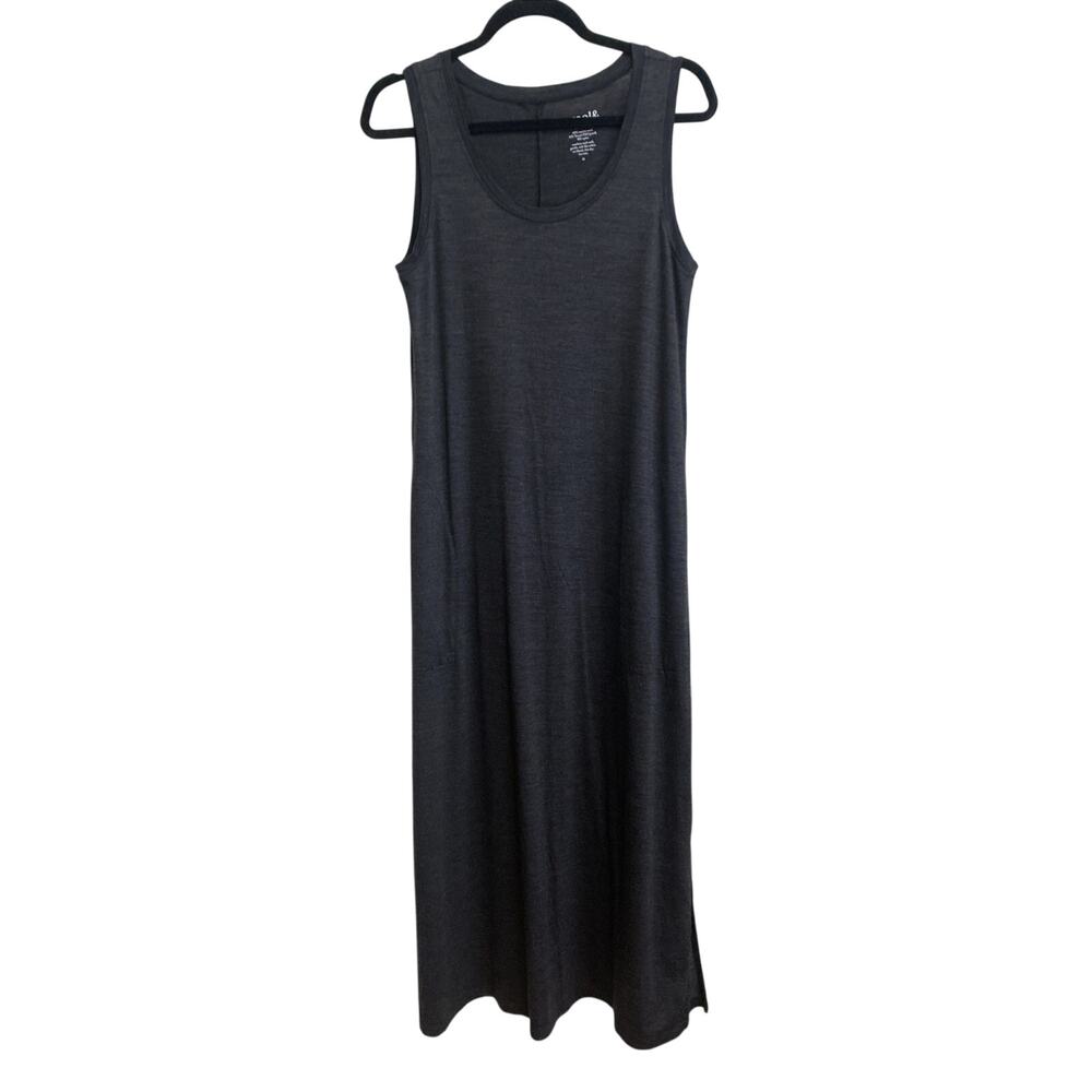 Wool& Audrey Black Heather merino wool dress Size M Minimal Capsule Career
